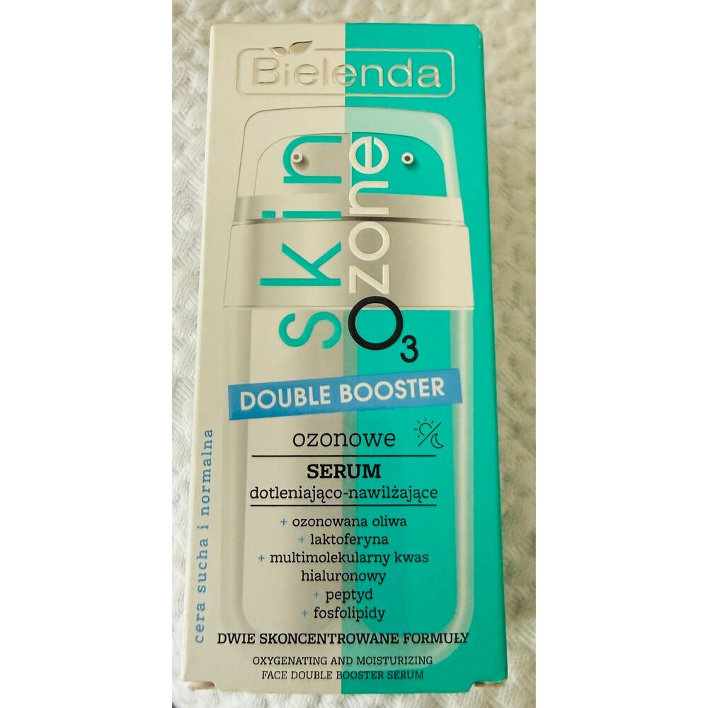 NEW Bielenda Skin O3 Double Booster Ozone Lactoferrin Hyaluronic Serum 2x7.5ml